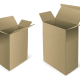 Brown folding box with insert tab- natural cardboard