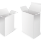 White folding box with insert tab - brilliant white cardboard