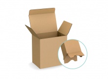 Folding carton with crash lock base - FEFCO 0713