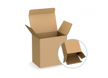 Folding carton with tuck-in flaps and opposing tabs - FEFCO 0210