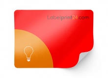 Carta fluorescente, ROSSA, adesivo permanente