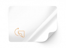 Folia PP, biała, błyszcząca, usuwalny