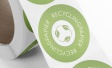 Etikety na roli z recyklovaného papíru