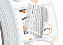 Booklet labels for round containers