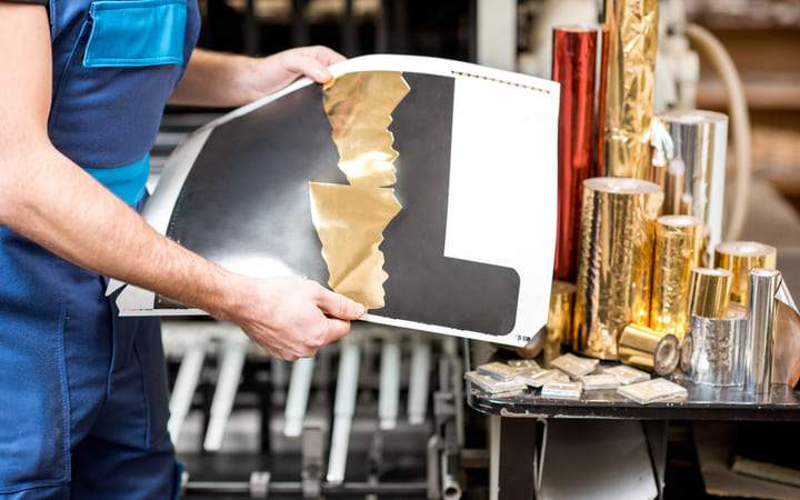 Veredlungsverfahren mit Goldfolie