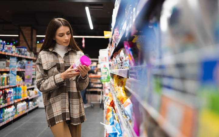 Frau im Supermarkt