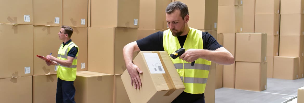 Etiketten scannen Versandkarton