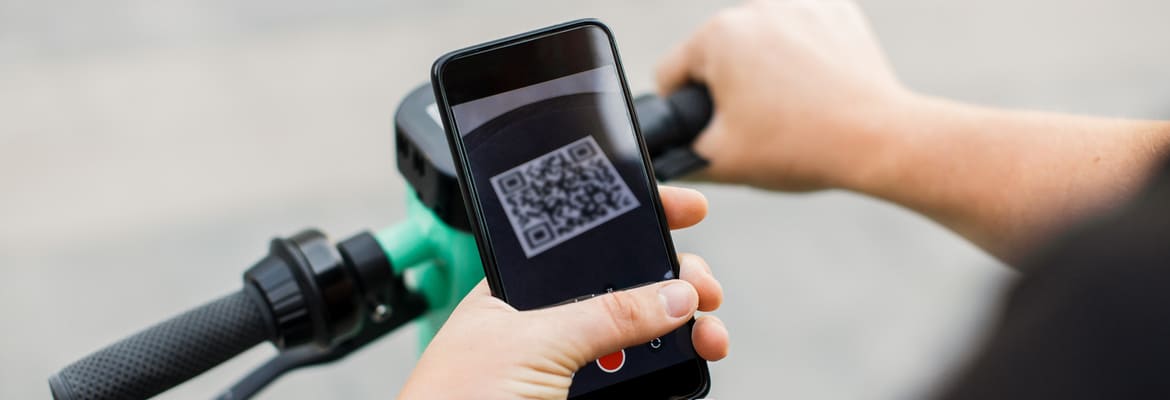 Handyscan am E-Roller Handyscan am E-Roller